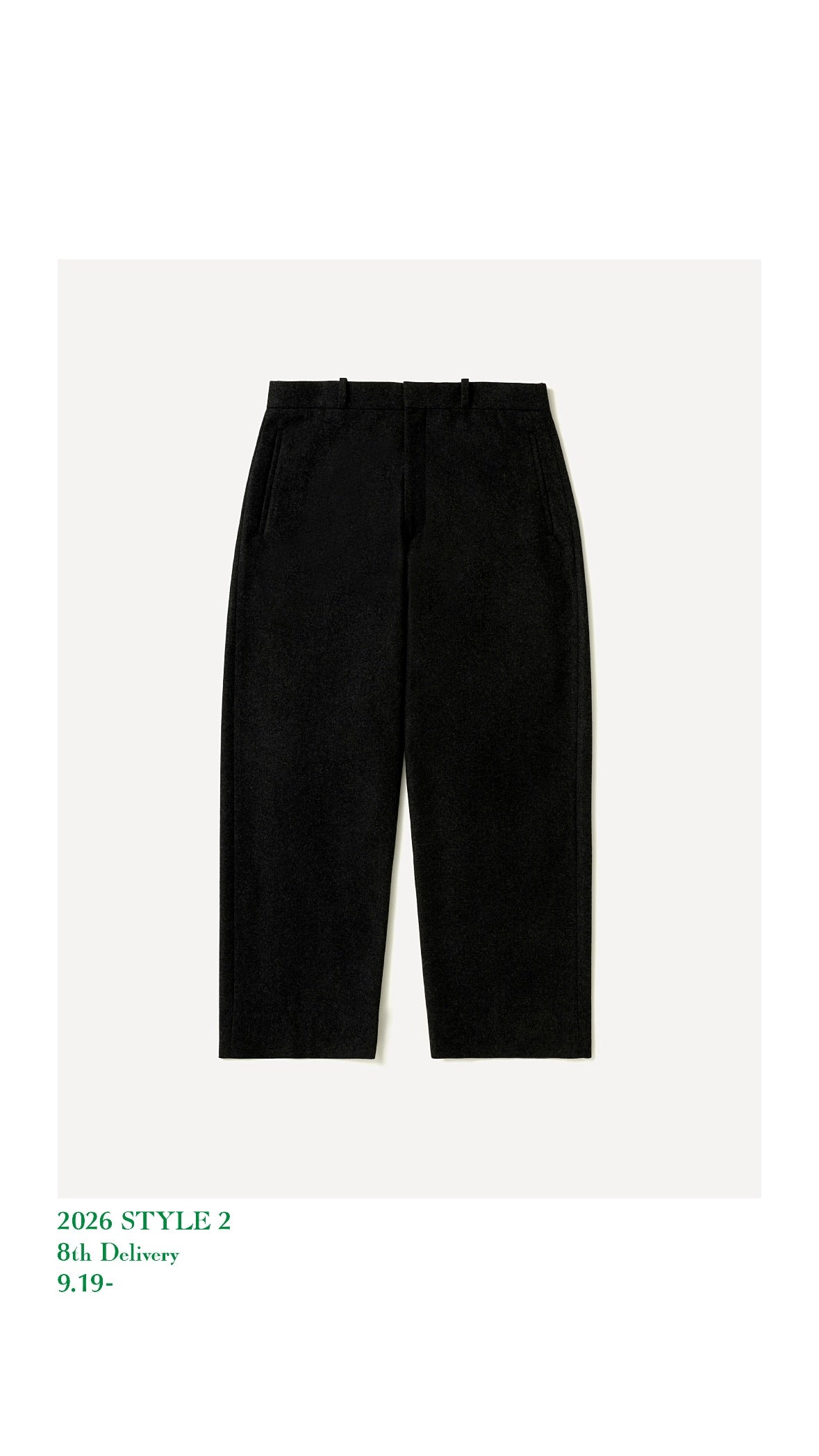 A.PRESSE 26AW Wool Flannel Wide Trousers